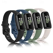 economico Cinturini per orologi Fitbit-4 pezzi Cinturino intelligente Compatibile con Fitbit Inspire 3 Silicone Orologio intelligente Cinghia Donne Uomini Cinturino Sportivo Sostituzione Polsino