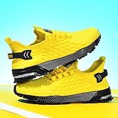 ieftine Adidași casual-Adidași sport albaștri pentru bărbați, din plasă, cu partea superioară respirabilă din tricot și talpă absorbantă de șocuri, pantofi sport ușori pentru sală, antrenament și purtare zilnică