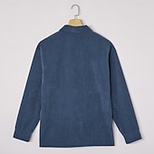 billige Klassisk poloskjorte for menn-2 stk. herre kordfløyelsskjorte poloskjorter fritid sport jakkeslag langermet mote basis fargeblokk 2-delt flerpakning høst vår &amp;høst alle årstider vanlig passform