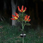 baratos Luzes de chão-1 pacote de luzes de jardim de LED movidas a energia solar para uso externo, gramado e para lâmpada de estaca de pátio com caixa de plástico resistente às intempéries, proporcionando iluminação ambiente