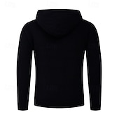 preiswerte Herrenpullover-Herren Pullover Strickpullover Gerippt Stricken Normale Oberteile Knöpfe Gestrickt Einfach Mit Kapuze Mode Basic Urlaub Alltagskleidung Bekleidung Herbst Winter Schwarz Hellgrau S M L