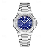 Недорогие Кварцевые часы-Оригинальные бизнес-часы с алюминиевым браслетом модные мужские часы с водонепроницаемостью IPX7 светящийся календарь повседневные кварцевые спортивные часы в коробке