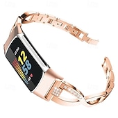 cheap Fitbit Watch Bands-Smart Watch Band Compatible with Fitbit Charge 6 / Fitbit Charge 5 Rhinestone Smartwatch Strap Glitter Crystal Bling Diamond Jewelry Bracelet Replacement Wristband For Fitbit Charge 6 / Fitbit Charge