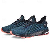 ieftine Adidași casual-Adidași sport albaștri pentru bărbați, din plasă, cu partea superioară respirabilă din tricot și talpă absorbantă de șocuri, pantofi sport ușori pentru sală, antrenament și purtare zilnică