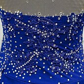 levne Šaty na krasobruslení-Šaty na bruslení Dámské Dívčí Buz Pateni Šaty Žlutá Tmavě fialová Prašná růže Slátanina Květiny Síťka Spandex Vysoká pružnost Soutěž Bruslařské oblečení Ručně vyrobeno Květinový Dlouhý rukáv Bruslen