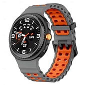 baratos Pulseiras de relógio Samsung-Pulseiras de Relógio para Samsung Galaxy Relógio 8 40/44mm Relógio 8 Classic 46mm Silicone Substituição Alça Impermeável Ajustável Mulheres Homens Pulseira Esportiva Fecho Moderno Banda do Oceano