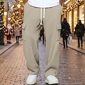 economico Carico-Per uomo Nido d'ape Pantaloni da Tuta Cargo Pantaloni Pantaloni della tuta a gamba dritta Coulisse Elastico in vita Multi-tasche Semplice Traspirante Lunghezza intera Sport all'Aperto Casuale
