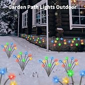 זול אורות נוף-2 יח' Lights 8-ראשיים סולאריים חיצוניים עמידים במים בצורת פתית שלג מנורת תלוית כובע украшение для сада וגן