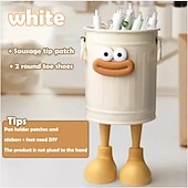 billige Smykkeoppbevaring-tegneseriepennholder enkel oppbevaringsholder for kontor oppbevaring skrivebord oppbevaring hjemmestudie oppbevaring (tilfeldige bokstavklistremerker) tegneseriepersonlighet pennholder stor kapasitet