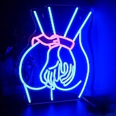 tanie Dekoracyjne światła-Bar piękno LED neon dekoracja ścienna seksowna dziewczyna nastrojowe światło zasilanie USB ściemnialna ozdoba na biurko dekoracja świetlna rekwizyty