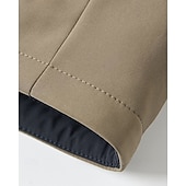 preiswerte Fleece &amp; 3 in 1 Jacken-Herren Softshelljacke Wanderjacke Fleecejacke Thermojacke Winter Draussen Patchwork Thermik Winddicht Oberteil Dunkelgrau Khaki