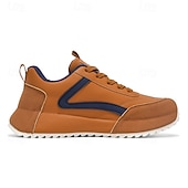 cheap Casual Sneakers-Men's Casual Tan Sport Sneakers – Trendy Athletic Design, Comfortable for Everyday Wear, Ideal for Casual Outings and Active Days
