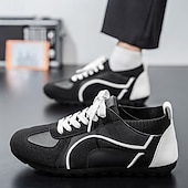 baratos Tênis Casuais-Tênis casual masculino amarelo e preto com design de malha respirável, calçado leve e antiderrapante para caminhadas ao ar livre, viagens e estilo cotidiano
