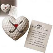 voordelige Beelden-Golfzakknuffel, inspirerend golfcadeau met bemoedigende tekstkaart, klein cadeautje voor golfliefhebbers, motiverende golfbalmarker, attent golfcadeau voor mannen en vrouwen
