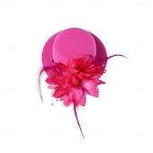 billiga Fascinatorer-fascinators Fjädrar Fedorahatt Bröllop Tebjudning Hästrace cocktail Elegant Vintage söt stil Med Fjäder Hårbonad Huvudbonader