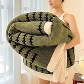 economico Coperte e plaid-Coperta multifunzionale calda in flanella, doppio strato spesso, coperta in pile sherpa cationico in taffetà per divano letto invernale, coperta accogliente per ufficio