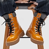 economico Stivali da lavoro-stivali da lavoro impermeabili arancioni da uomo: design robusto con supporto alto per la caviglia, ideali per lavori all'aperto e uso intensivo