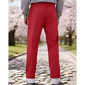 abordables Pierna Recta-Hombre Pantalones de Deporte Pantalones Pantalones deportivos de pierna recta Correa Bolsillo Cintura elástica Bloque de color A Rayas Comodidad Diario Deporte Moda Casual Vino Verde Ejército