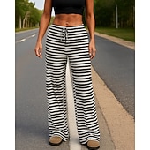economico Pantaloni da Corsa &amp; Collant-Per donna Pantaloni a gamba larga Pantaloni della tuta da salotto Tasca Vita Alta Pantaloni Palestra Athleisure Allenamento Primavera Autunno Traspirante All'aperto Viaggio Sportivo Vestibilità comoda