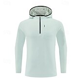 billiga Löpar-T-shirts och linnen-Herr Solid färg T-shirt för jogging Gymtröja Sport topp Höst vinter Huva Långärmad Fritids- Mjuk Andningsfunktion Gym Camping Löpning Träna Yoga Svart Vit Röd Sportkläder Sportkläder