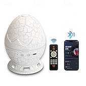 abordables Luces de Decoración de Habitación-Proyector Aurora Huevo de Dinosaurio luz LED nocturna de galaxia control remoto Bluetooth temporizador para decoración de dormitorio y sala de estar regalo de San Valentín