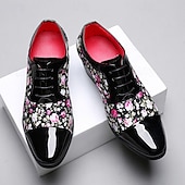 abordables Chaussures Déclaration-Chaussures à talons hauts noires à motif floral pour homme – Design élégant et tendance, parfaites pour les événements formels, les tenues tendance et les sorties en soirée