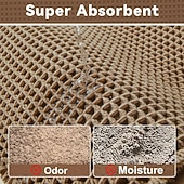 abordables Alfombra de baño absorbente-Alfombra de baño tipo gofre, alfombras de baño bohemias antideslizantes y lavables, ultrasuaves, súper absorbentes y de secado rápido, decoración rústica para el baño