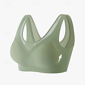 levne Sportovní podprsenky a tílka-Dámské Jóga podprsenka Sportovní podprsenky Spodní prádlo Nízká podpora Prodyšné Bezdrátový S vycpávkou Plná / Jednobarevná Sport Sportovní oděvy Černá Rubínově červená Tělocvična Cvičení Běh