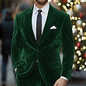 Χαμηλού Κόστους Γιορτή διακοπών-Ανδρικά Σμόκιν Κοστούμια για πάρτι Causal Ρουμπίνι Βυσσινί Φθινόπωρο &amp; Χειμώνας Εφαρμογή Πέτο με Μύτες Πάρτι Καθημερινό Μονόχρωμο Κατά παραγγελία εφαρμογή Σετ 2 τεμαχίων Μονόπετο Ενός Κουμπιού