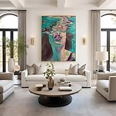 Картина с дайвингом, дайвинг, настенное искусство, плывущая девушка, картина с зеленым абстрактным искусством, дайвинг в океане, чувственная женщина, плавающая, настенное искусство на холсте, ручная работа Недорогие Картины с людьми-Картина с дайвингом, дайвинг, настенное искусство, плывущая девушка, картина с зеленым абстрактным искусством, дайвинг в океане, чувственная женщина, плавающая, настенное искусство на холсте, ручная работа