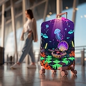 baratos Desgaste em casa e chinelos em casa-Capa protetora elástica para mala de viagem com estampa inspirada no oceano.