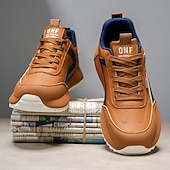 cheap Casual Sneakers-Men's Casual Tan Sport Sneakers – Trendy Athletic Design, Comfortable for Everyday Wear, Ideal for Casual Outings and Active Days