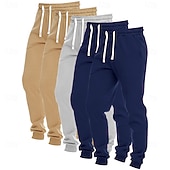 billige Joggesko-Herre Joggebukser Jogger Bukser Uformelle bukser Snorer Lomme Elastisk midje عادي Komfort Full lengde utendørs Daglig Enkel Klassisk Stil 1 2