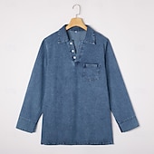 ieftine Polo clasic pentru bărbați-Bărbați Tricouri polo Tricouri polo de golf Stradă Afaceri Clasic Manșon Lung Epocă De Bază Culoare solidă Buzunar Toamnă Iarnă Cross-Seasons Fit regulat Albastru piscină Roz Negru Gri Bleumarin Mov