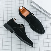 Χαμηλού Κόστους Παπούτσια Μοναχού-Ανδρικά μωβ σουέτ παπούτσια monk με μεταλλική αγκράφα, vintage βρετανικά παπούτσια για επίσημες εκδηλώσεις, πάρτι και λάτρεις της μόδας