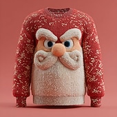 Csúnya karácsonyi pulóver Férfi Mikulás Nyomtatott Pulóver pulóver Kötöttáru Kerek nyakkivágás Alkalmi Vakáció Napi Melegen tartani Hosszú ujj Tavasz Ősz Tél Fehér / Piros Sárga Rubin olcso férfi csúnya pulóverek-Csúnya karácsonyi pulóver Férfi Mikulás Nyomtatott Pulóver pulóver Kötöttáru Kerek nyakkivágás Alkalmi Vakáció Napi Melegen tartani Hosszú ujj Tavasz Ősz Tél Fehér / Piros Sárga Rubin