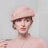 levne party klobouky-Klobouky 100% vlna Zvonovitý klobouk Kbelík Formální Ležérní Čajový dýchánek Kentucky Derby Dámský den Elegantní S Mašle Přílba Pokrývky Hlavy