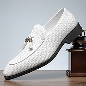 tanie Męskie buty na Boże Narodzenie-czerwone mokasyny męskie ze sztucznej skóry z fakturą skóry krokodyla i ozdobnym zamkiem błyskawicznym – luksusowe buty świąteczne na formalne i półformalne okazje