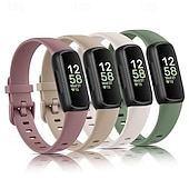 economico Cinturini per orologi Fitbit-4 pezzi Cinturino intelligente Compatibile con Fitbit Inspire 3 Silicone Orologio intelligente Cinghia Donne Uomini Cinturino Sportivo Sostituzione Polsino