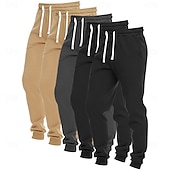billige Joggesko-Herre Joggebukser Jogger Bukser Uformelle bukser Snorer Lomme Elastisk midje عادي Komfort Full lengde utendørs Daglig Enkel Klassisk Stil 1 2