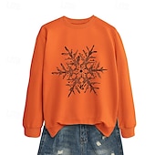 halpa Huppari &amp; Collegepaita-joulu Naisten Pusero Vapaa-ajan topit Pitkähihainen Topit Urheilu- ja treenivaatteet Kuvitettu Puuvilla Pehmeä Juhla Loma Urheiluasut Urheiluvaatteet Musta Valkoinen Keltainen