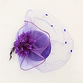abordables Fascinadores-Fascinators Tejido Sombrero de fieltro Boda Fiesta de Té Carrera de caballos cóctel Elegante Vintage Estilo lindo Con Pluma Flor Celada Sombreros