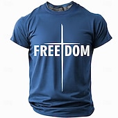 economico T-shirt Patriottici 250-4 luglio 2026 250° Giorno della Memoria Bibbia Maschile Stampa 3D Bandiera USA Collo a Giro Manica Corta T-Shirt Daily Strada