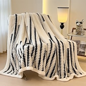 economico Coperte e plaid-Coperta multifunzionale calda in flanella, doppio strato spesso, coperta in pile sherpa cationico in taffetà per divano letto invernale, coperta accogliente per ufficio