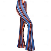 cheap Outfits-Set Retro Vintage 1970s Outfits Vest Bell Bottom Pants with Accessories Hippie Fancy Dress Women's Halloween Carnival Casual Daily Music Festival Adults' Cravat Top Pants