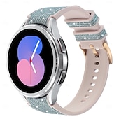 abordables Bracelets de montre Samsung-Bracelet de Montre  pour Samsung Galaxy Montre 7/6/5/4 40/44mm, Montre 5 Pro 45mm, Montre 6 Classique 43/47mm, Montre 4 Classique 42/46mm Silicone Remplacement Sangle Paillettes Mignon Réglable
