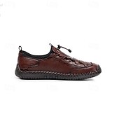 preiswerte Stiefeletten-Braune, handgefertigte Freizeitschuhe für Herren mit weicher Gummisohle und elastischem Kordelzug, bequeme Outdoor-Fahrschuhe für Reisen und den Alltag