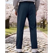 abordables Pierna Recta-Hombre Pantalones de Deporte Pantalones Pantalones deportivos de pierna recta Correa Bolsillo Cintura elástica Bloque de color A Rayas Comodidad Diario Deporte Moda Casual Vino Verde Ejército