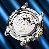 ieftine Ceasuri Mecanice-Noul ceas business Olevs pentru bărbați are un calendar perpetuu luminos, faze lunare și calendar. Este un ceas mecanic automat pentru bărbați, la modă, casual și multifuncțional.