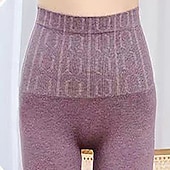 economico Leggings semplici-Per donna Snello Chinos Leggings Casual Collant Lunghezza intera Vita Alta Semplice Elastico in vita Confortevole Elasticizzato All&#039;aperto Vacanza Casa Color carne Grigio chiaro Lilla Grigio Autunno